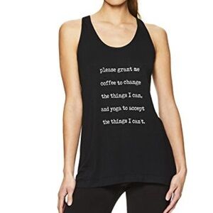 Gaiam Women's Graphic Active Crewneck Tank Top - Yoga Shirt for Women fun quote